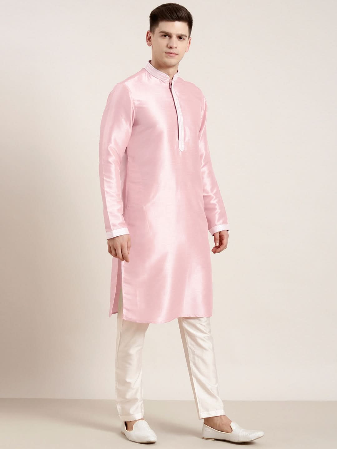 Pink Embroidered Kurta Set