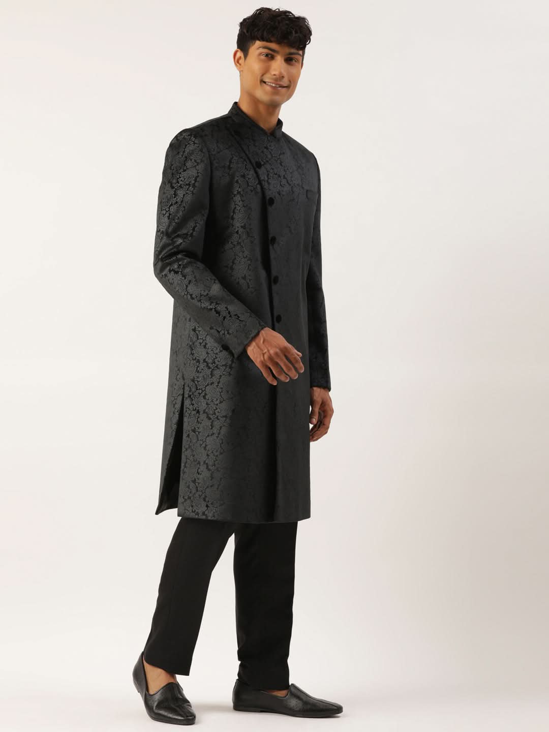 Black Paisley Velvet  Indo Set