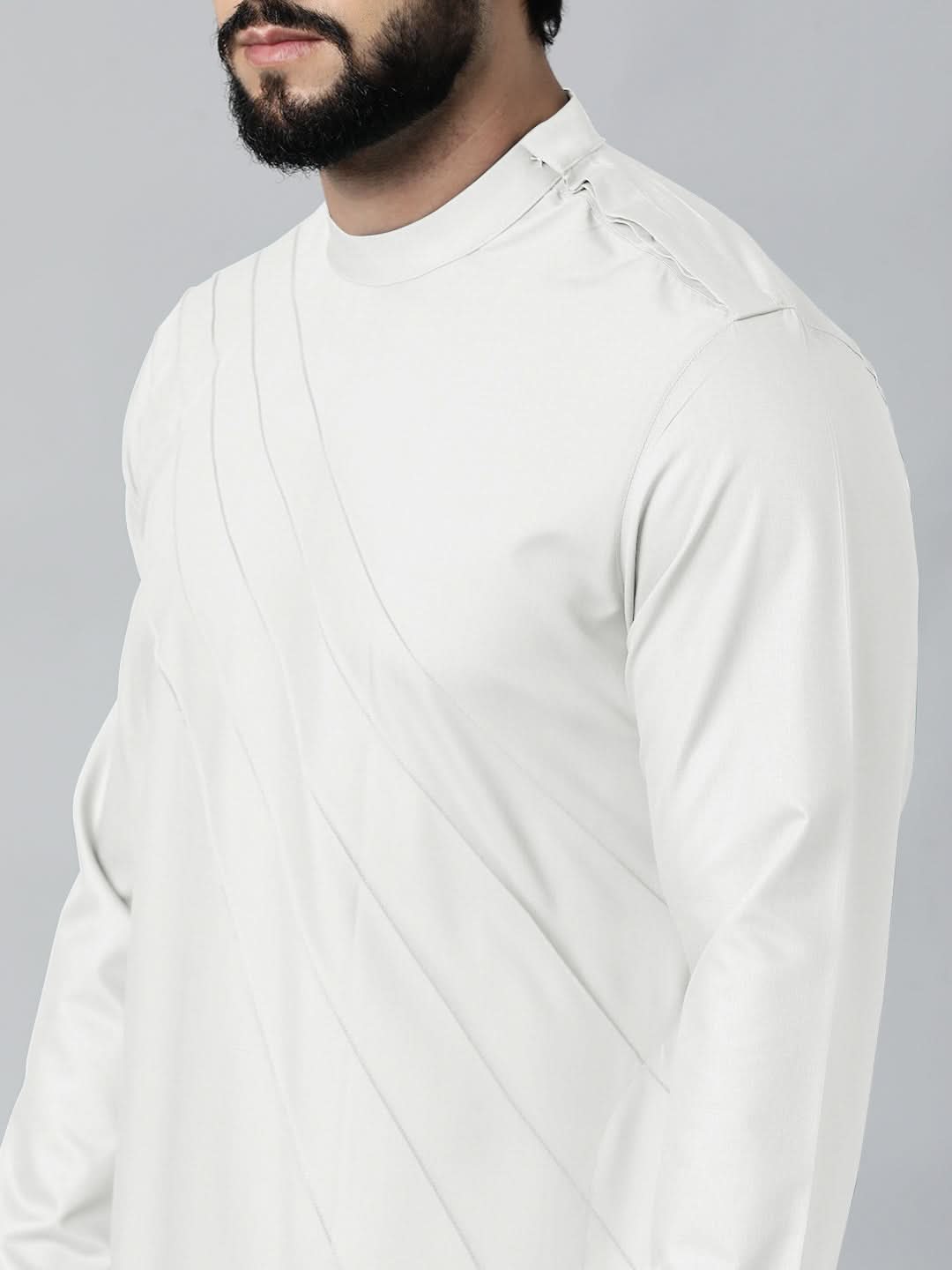 Off White Pintux kurta Set