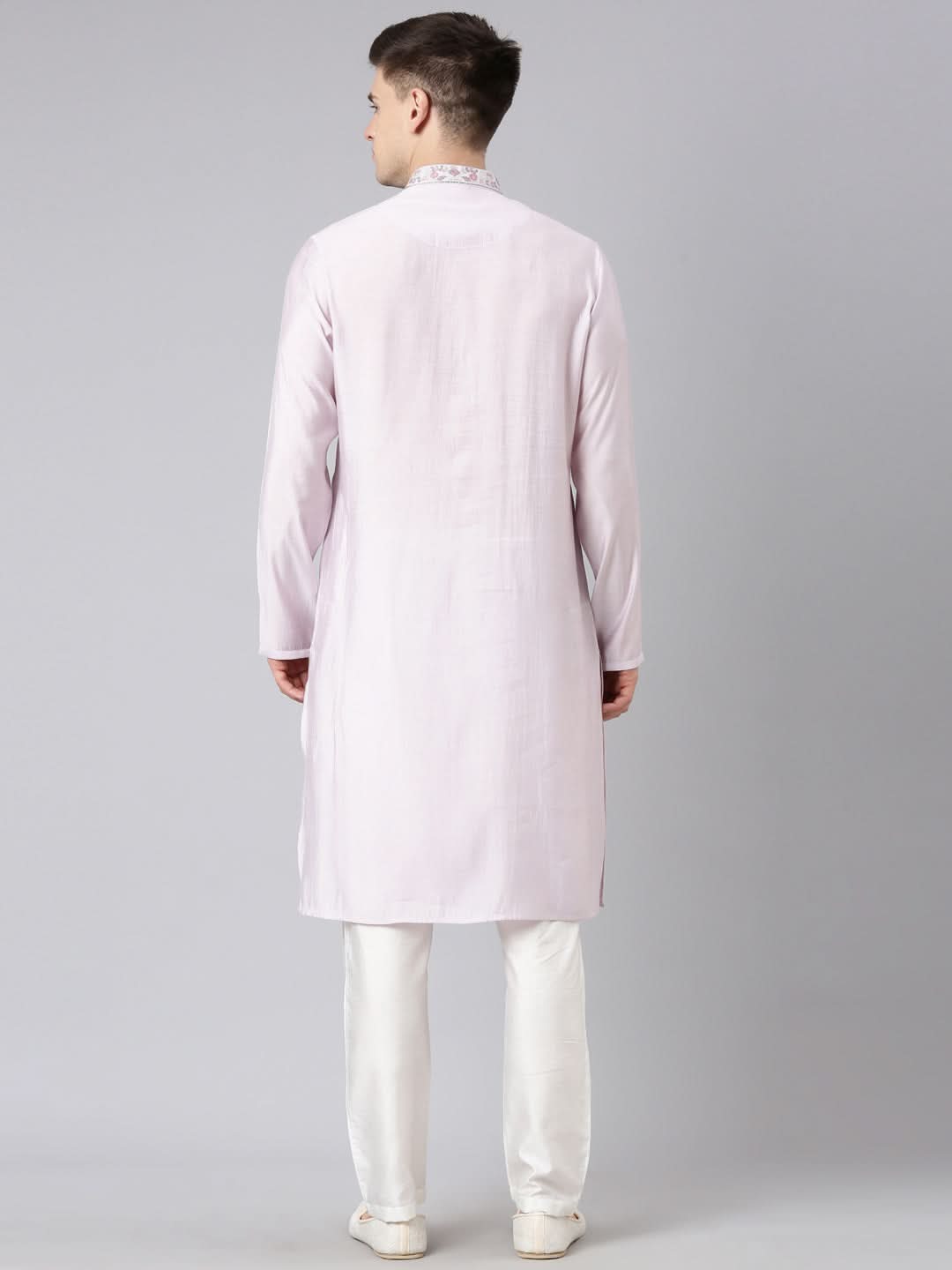 Lavender Embroidered  Kurta Set