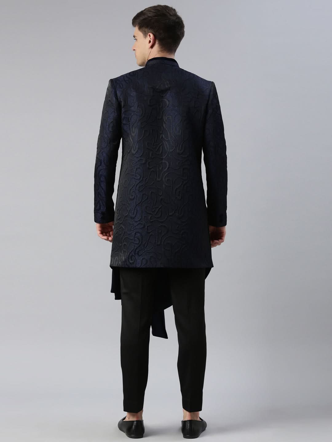 Blue Black Jacquard Indo  Set