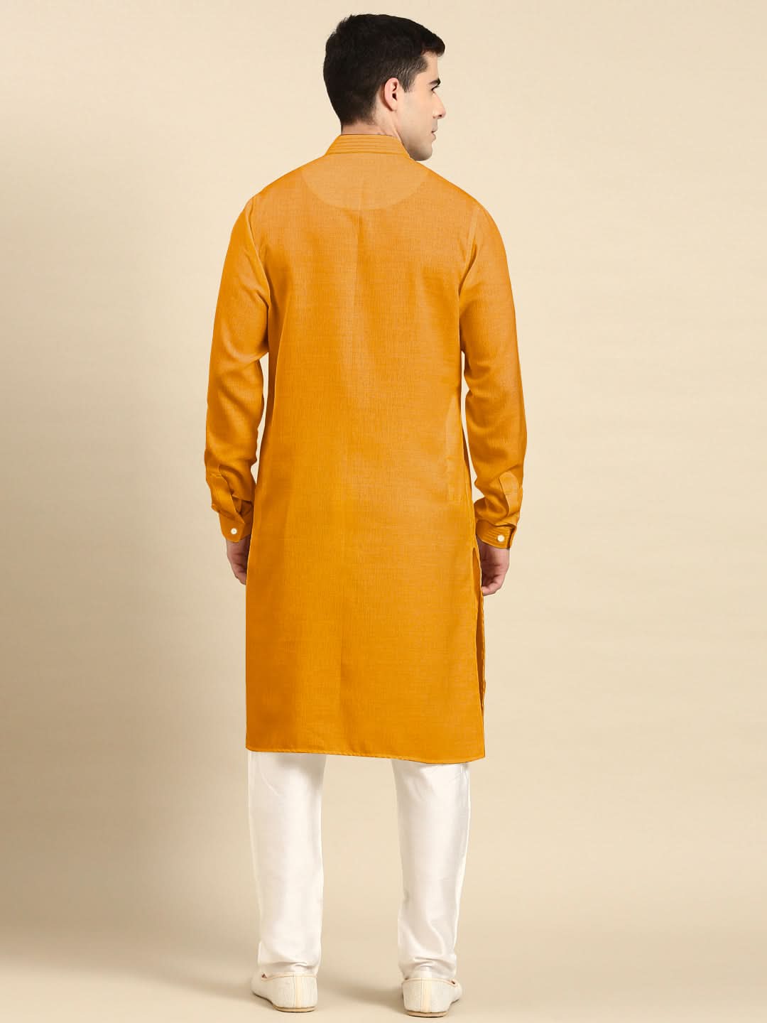 Mustard Pathani Kurta Set