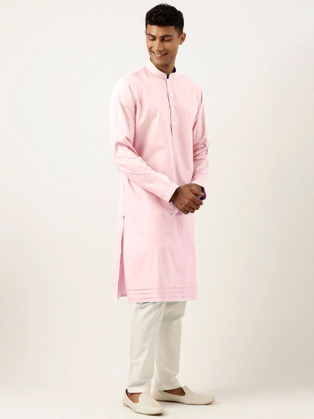 Light Pink  Cotton Kurta Set