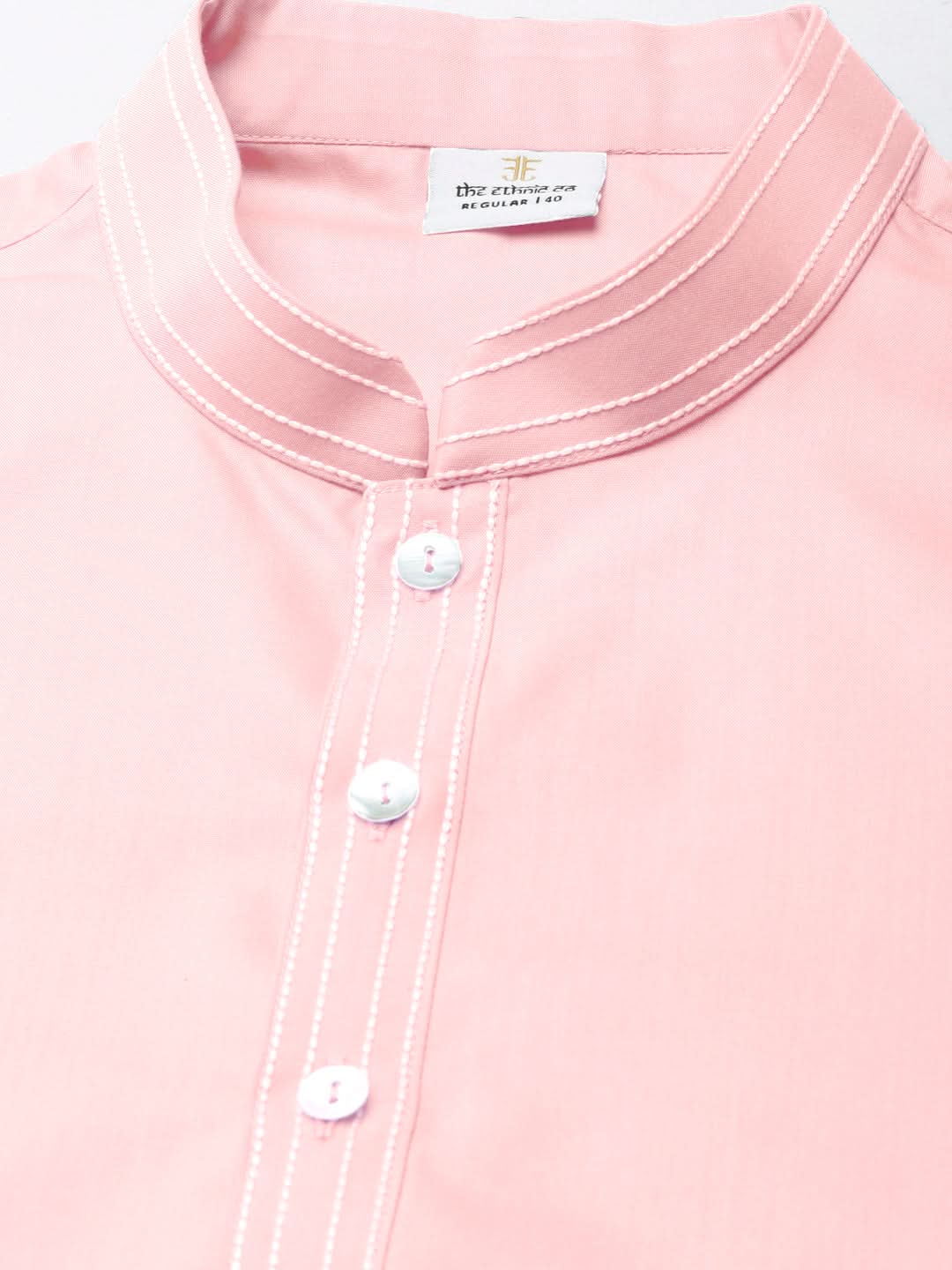 Light Pink  Cotton Kurta Set