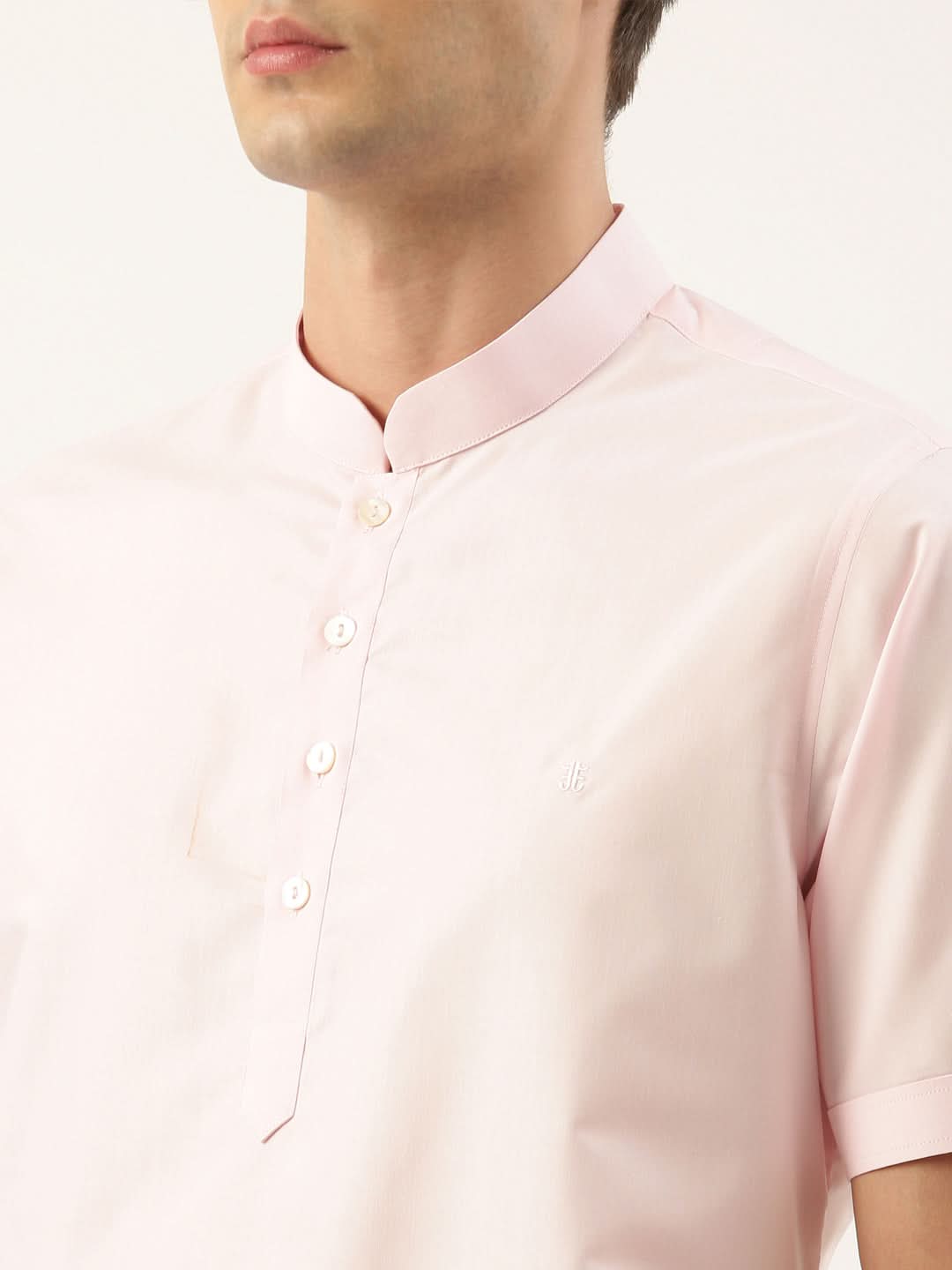 Baby Pink Cotton Short Kurta