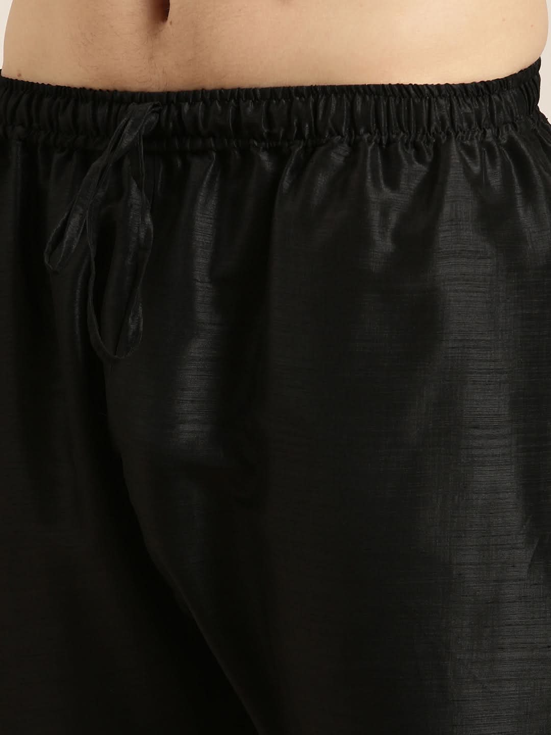 Black Long Jacket Kurta Set