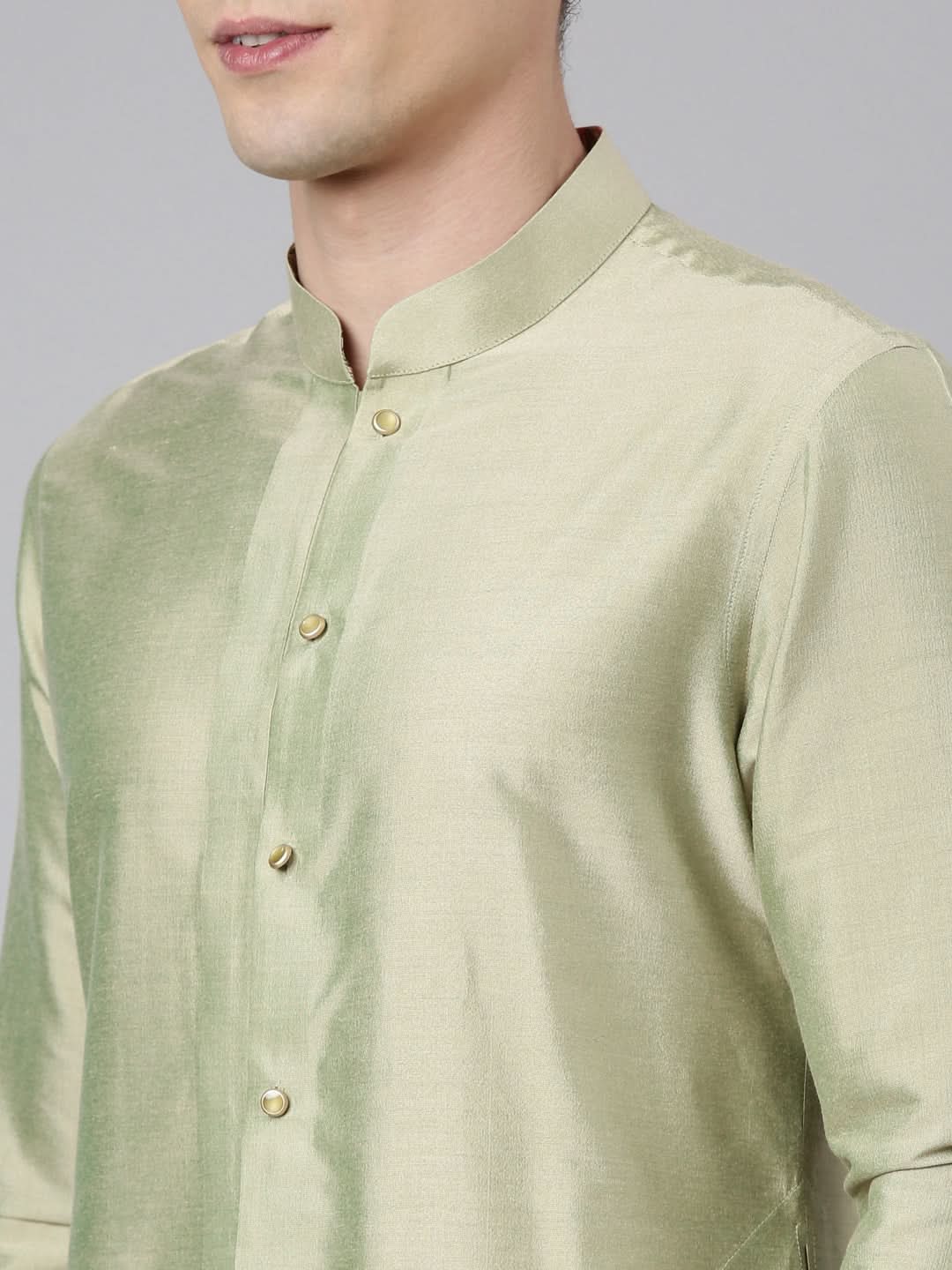 Beige Floral Print Jacket With  Open Kurta