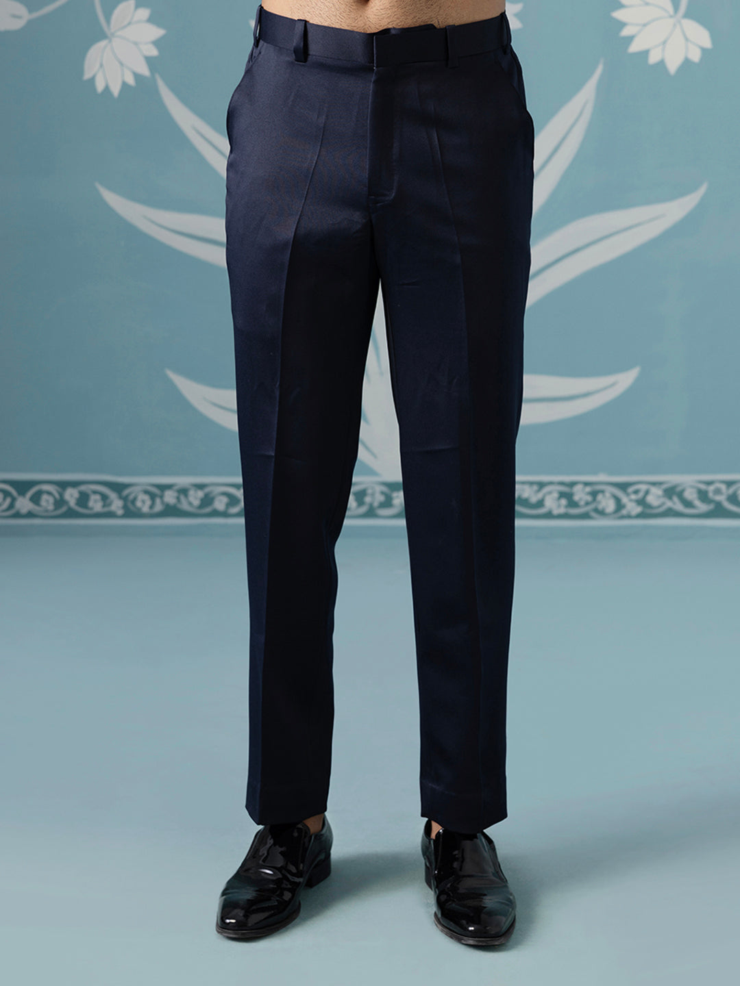 Dark Blue Imported Fabric Jacket Set