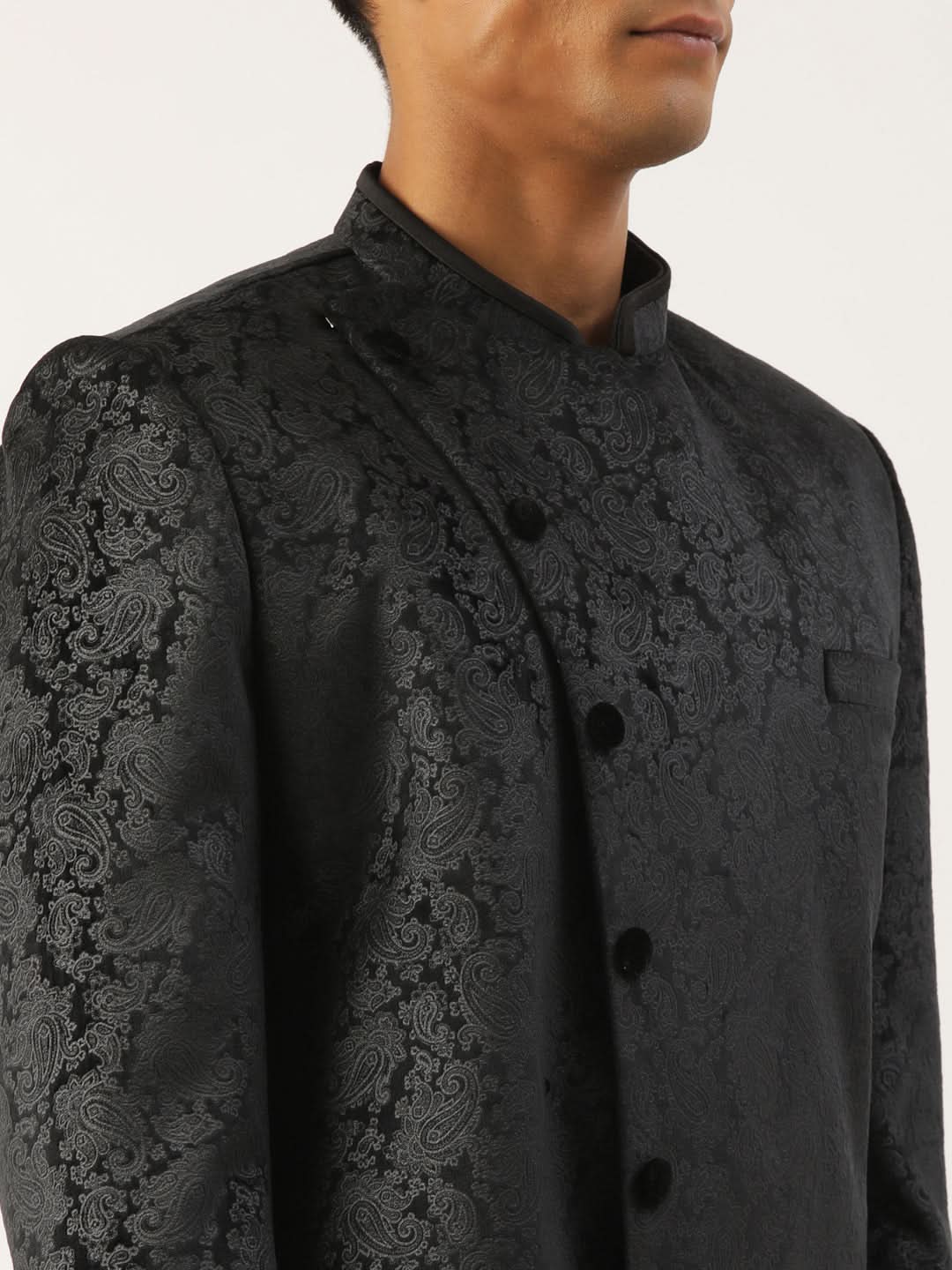 Black Paisley Velvet  Indo Set