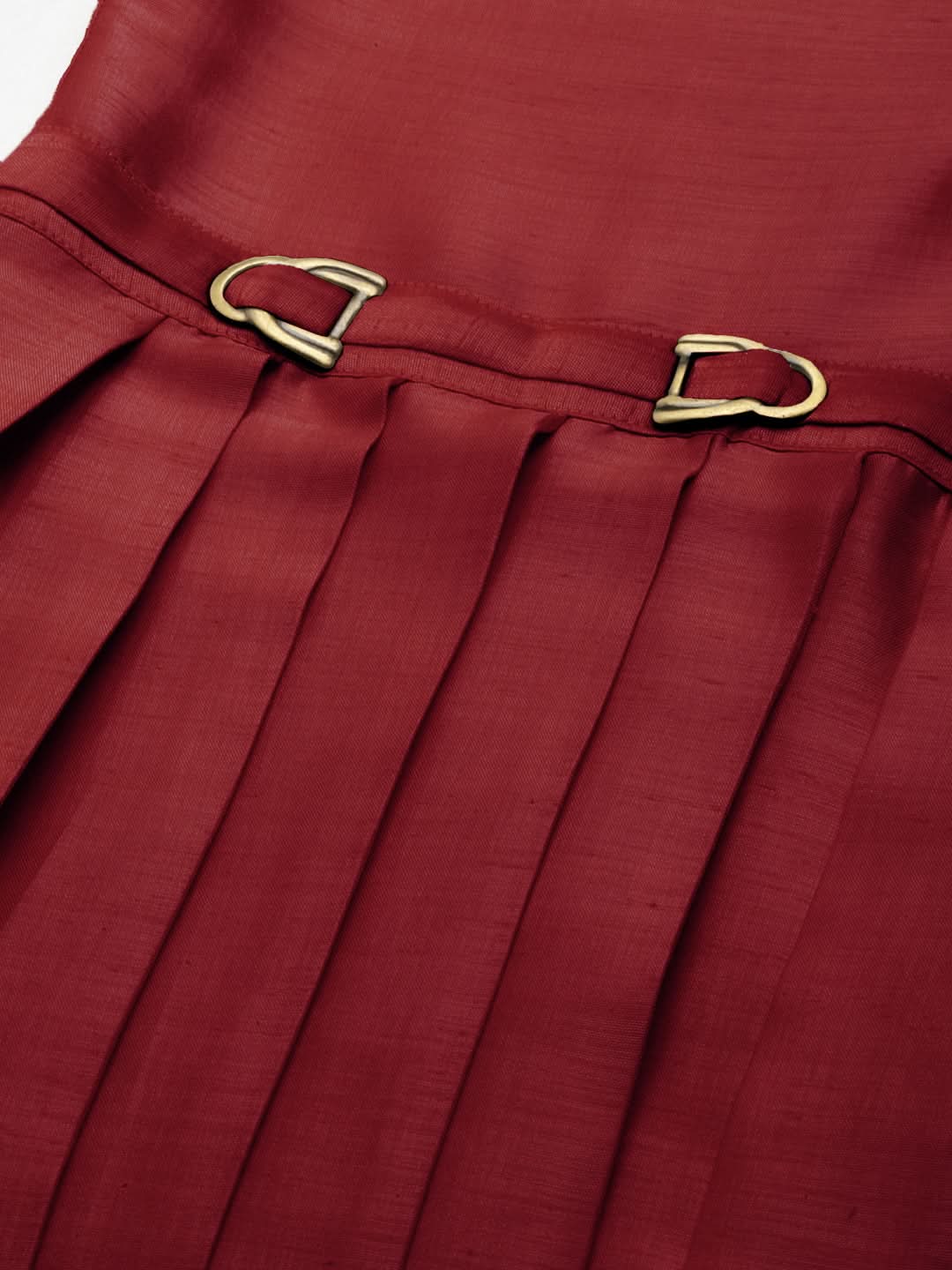 Maroon Drape Kurta Set