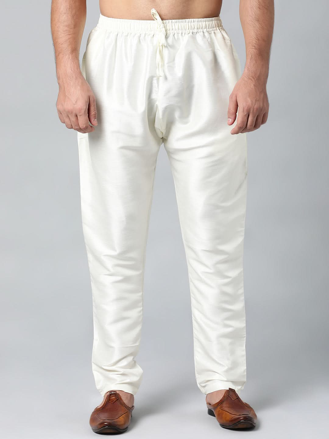 CREAM COTTON SILK PAJAMA