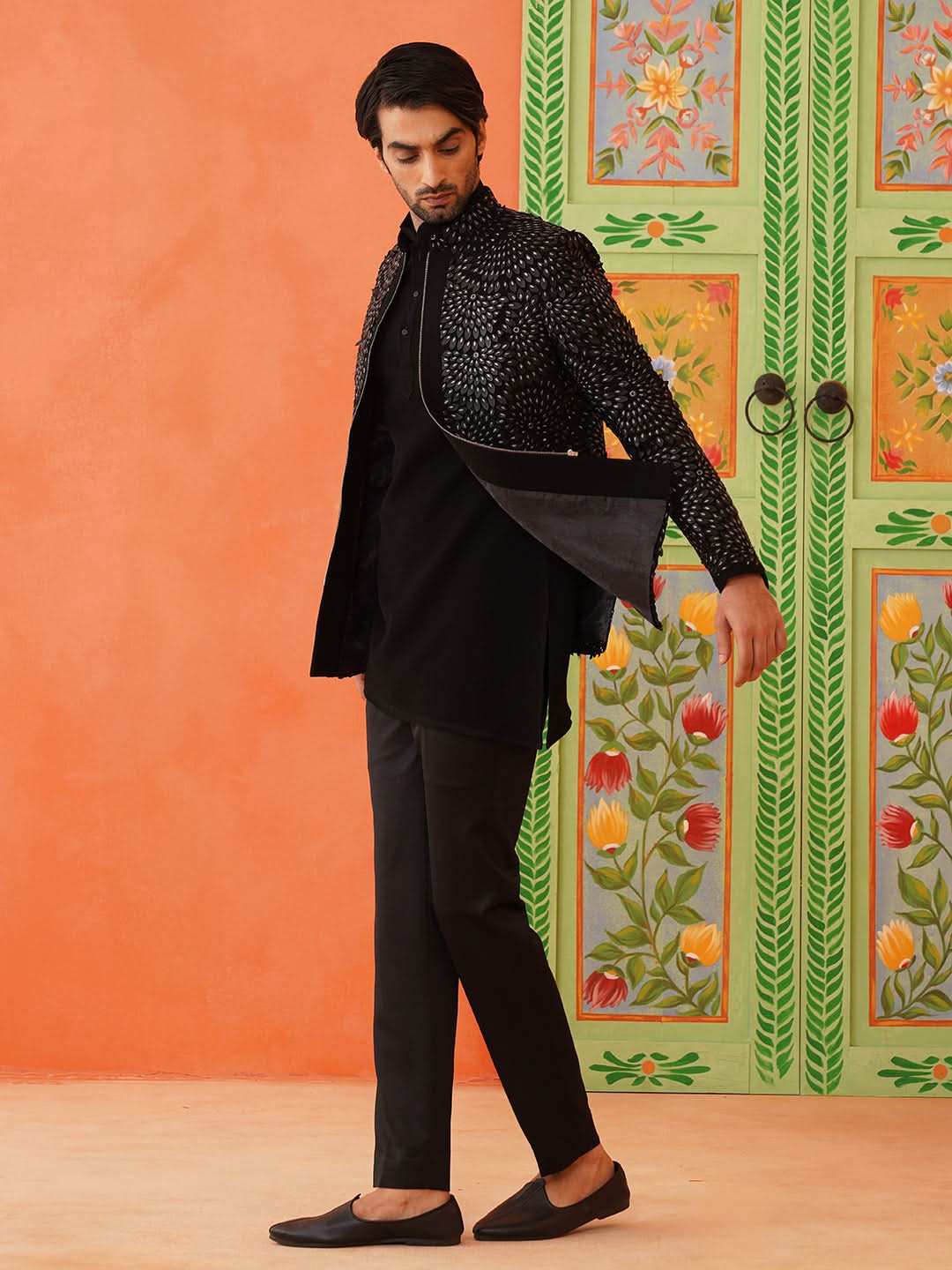 Mohit Hiranandani in Black Bandhgala Suit