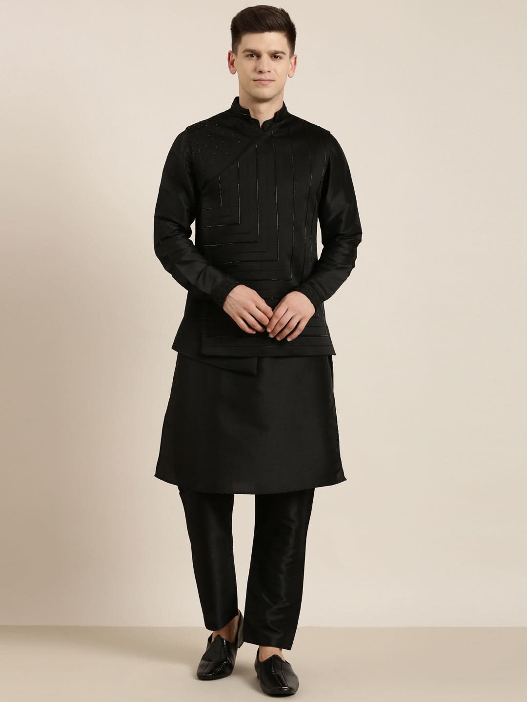 Black Angrakha Jacket