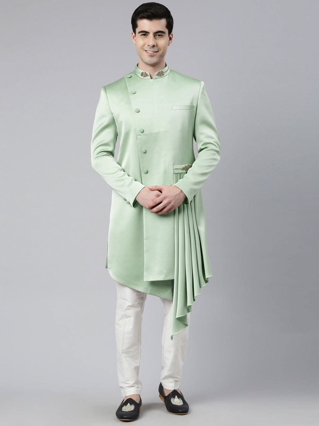 Green Draped Indo Set