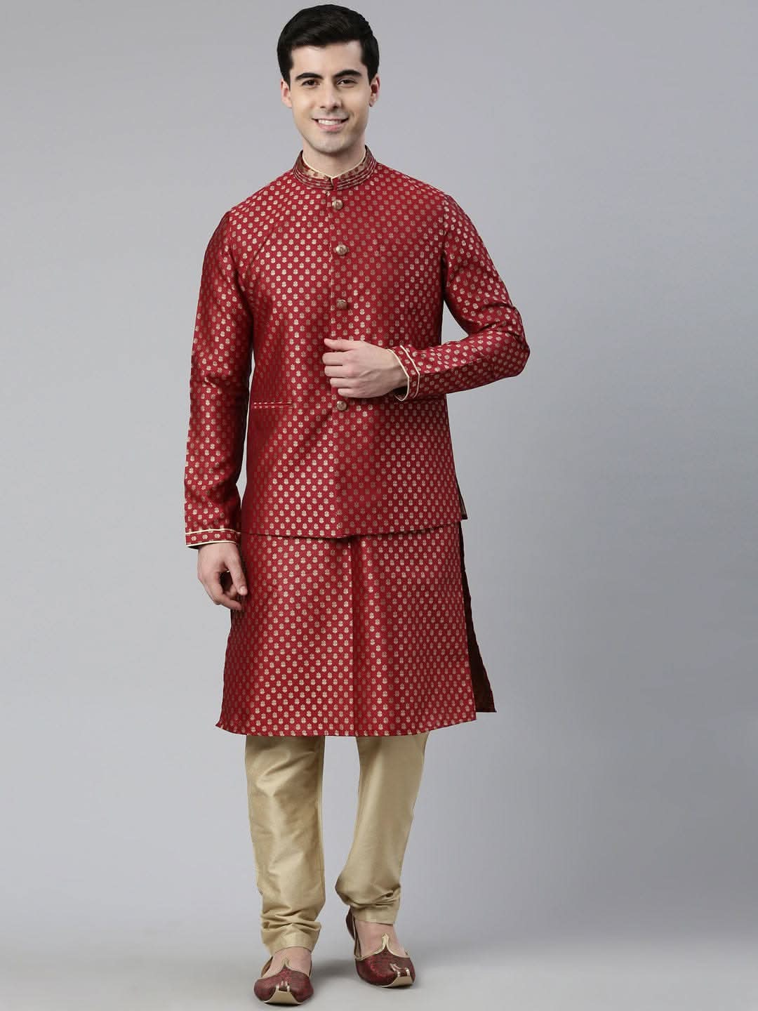 Scarlet Red Brocade