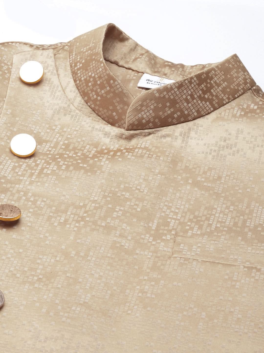 Beige Jacquard Jacket