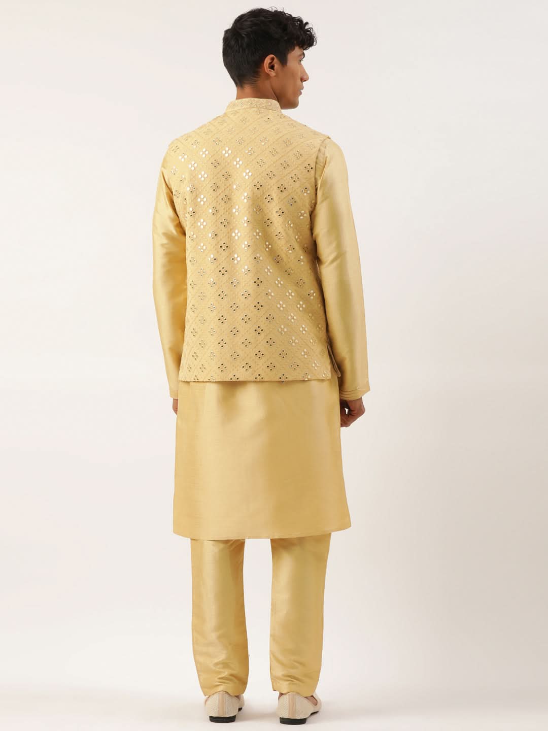 Beige Mirror Embroidered Jacket