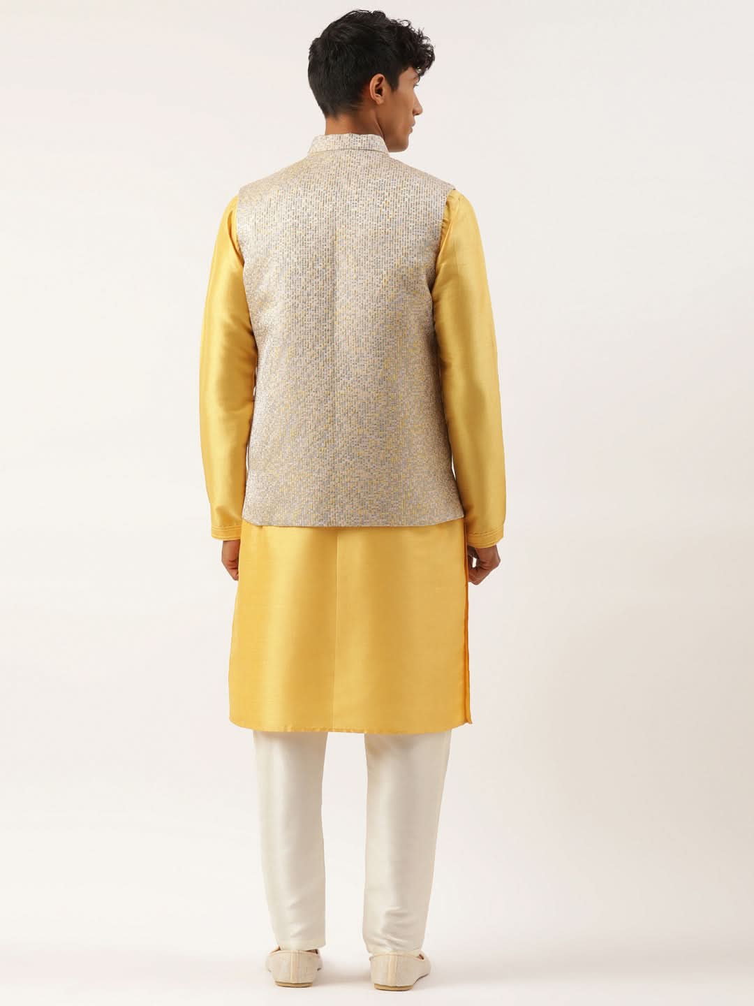 Grey Geometric Premium Textured Jacket