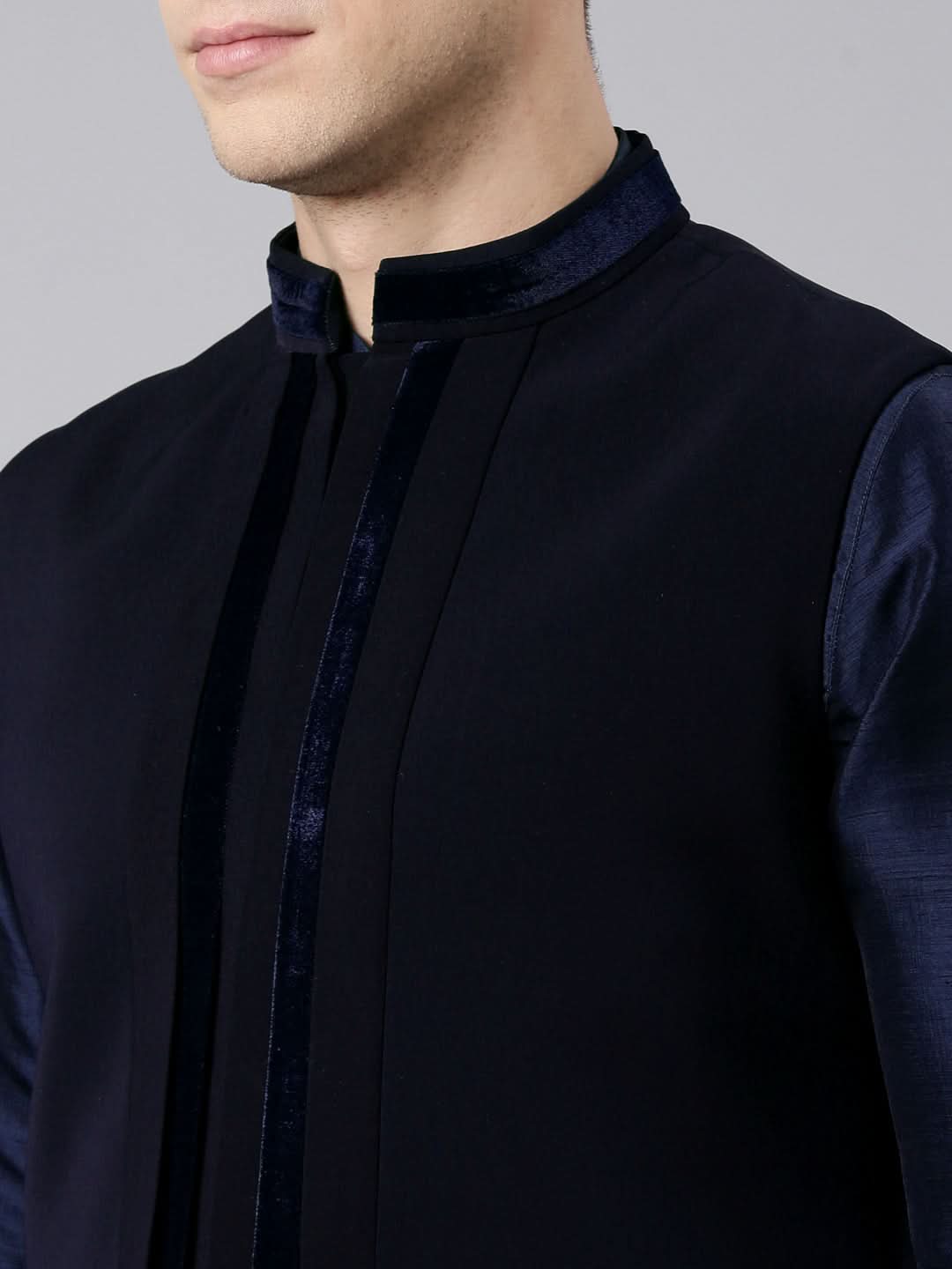 Blue Pleated Jacket